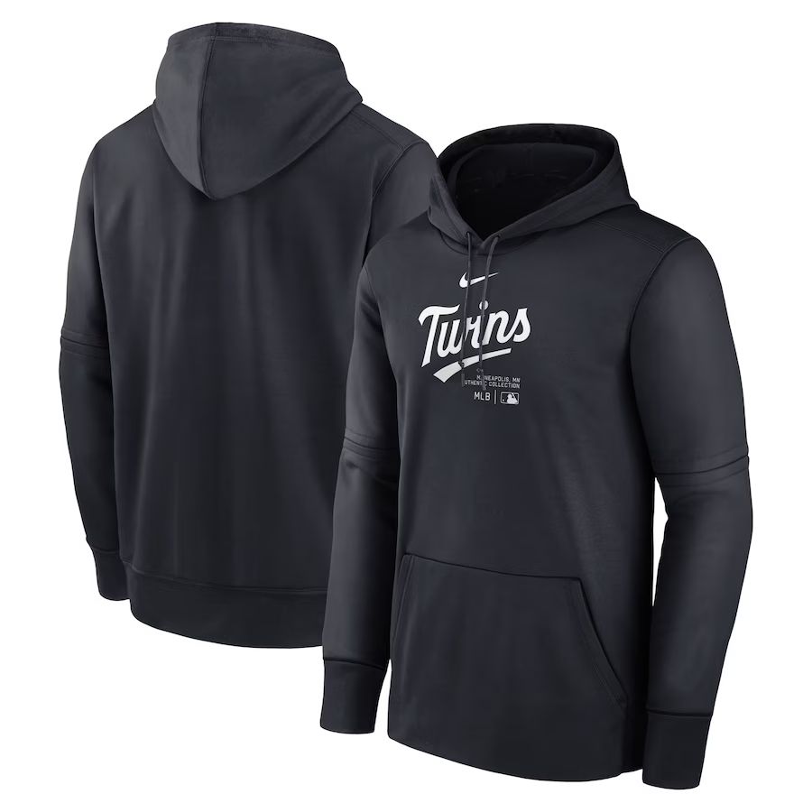 Men 2025 MLB Minnesota Twins Black Nike hoodie style 3->atlanta braves->MLB Jersey